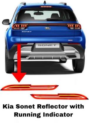 JUST MOD Kia Sonet Scan + Matrix Rear Reflector with Running Indicator Type - A Car Reflector Light