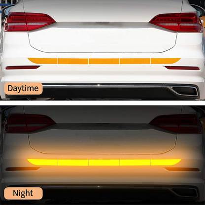 JN STORE YELLOW Reflector Sticker Warning Strip Protect Car Reflective Tape Car Reflector Light