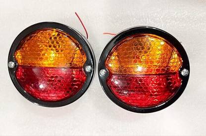 GOYAL MOTORS willy jeep tail light round heavy quality Car Reflector Light