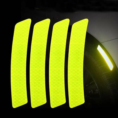 Mr fix 2pcs 3D Reflective Stickers Carbon Fiber Strips Car Reflector Light