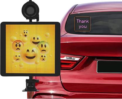 Hukimoyo 64 x 64 Smart Car led Emoji Display Board Screen Car Reflector Light