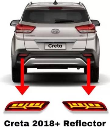 goshop Rear Bumper LED DRL Reflector Running Matrix Indicator Hyundai Creta Type D Car Reflector Light