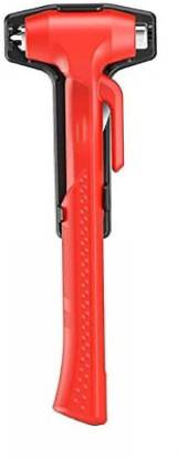 SYGA Emergency Window Breaking Tool with Long Handle Hammer for Large Car, Bus - Red Car Safety Hammer