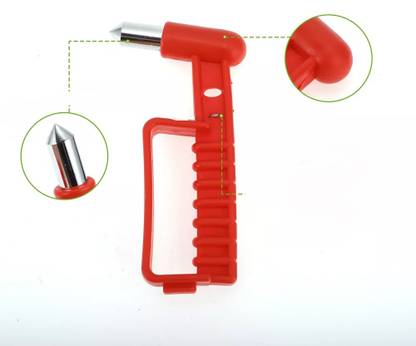 carfrill 1 Pc Unique Bargains Car Safety Hammer Black Red Car Safety Hammer