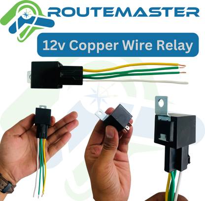 ROUTEMASTER Automotive Relay 12V 4 pin, GPS ON/Off Relay for Vehicles Engine Cut-Off Central Locking System