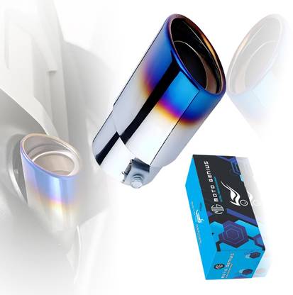 Moto Genius Universal Stainless Steel Car Exhaust Tip  Car Silencer