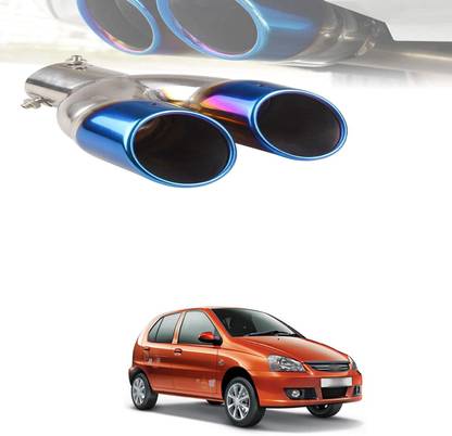 XZRTZ Dual Exhaust Tip Exhaust Pipe 1.5L-2.0L car,2.5" Stainless Steel forIndica EV2  Car Silencer