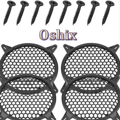 oshix 6-Inch ABS Plastic Speaker Grill Cover – Pack of 4 Car Speaker Grill