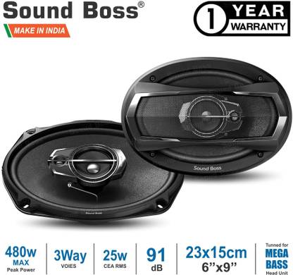 Sound Boss SB-6979 6"X9" 3Way Performance Auditor 480W MAX 6979 Coaxial Car Speaker