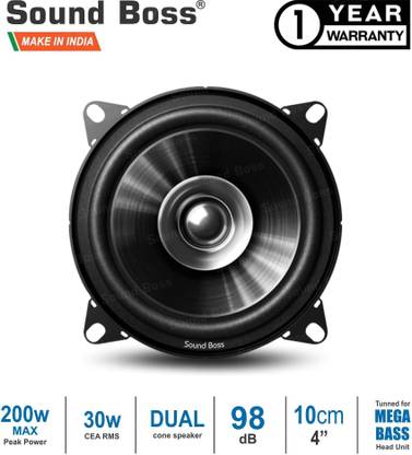 Sound Boss Dashboard 4" Dual Performance Auditor 200W MAX B1015 Coaxial Car Speaker
