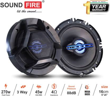 soundfire Performance Series SF-1630 3-Way 270W Coaxial Car Speaker