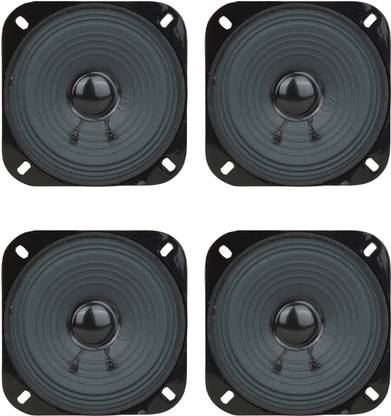 Electronics Crafts Speaker Line cone 4 inch speakar 4 ohm 20 watt 4 pcs speakar (4 ohm 20 watt ) pack of 4 Component Car Speaker
