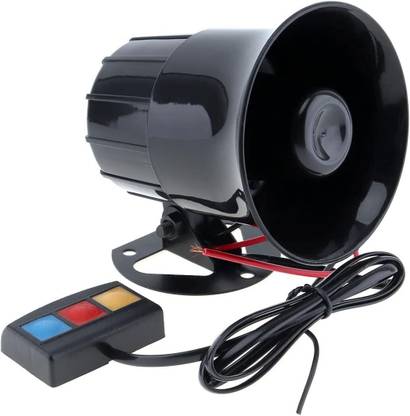 AutoBizarre 3 Tone Siren Horn Hooter with Remote Controller For All Cars, Trucks, Mini Trucks, Vans - 12V Loud Siren With 3 Different Great Sounds Tweeter Car Speaker