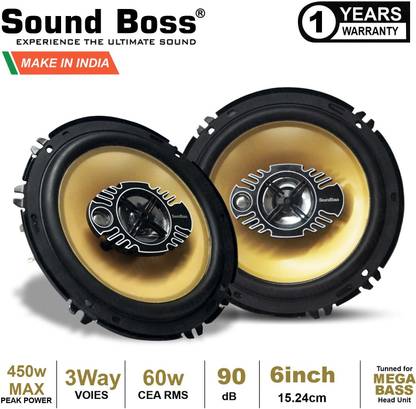 Sound Boss Gold Series SB-675GS 6 Inch 3-Way Coaxial Car Speaker