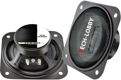 TECH-LOBBY CAR FOOR SPEAKER SET OF 2 WITH BLACK GRILL CAR DOOR SPEAKER SET OF 2 4 INCH Component Car Speaker