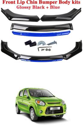 XZRTZ Car Front Bumper Spoiler Splitter Body Kit Side Skirt Front Bumper Guard 418 Matte, Glossy Maruti Alto 800 Front Garnish