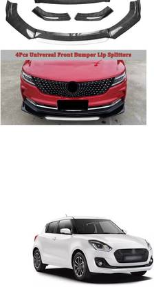XZRTZ Car Front Bumper Spoiler Splitter Body Kit Side Skirt Front Bumper Guard 914 Matte, Glossy Maruti Swift Front Garnish