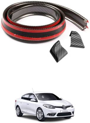 PROEDITION Rear Strip Splitter Spoiler Side Skirt Rubber Carbon FiberFor Fluence Car Spoiler