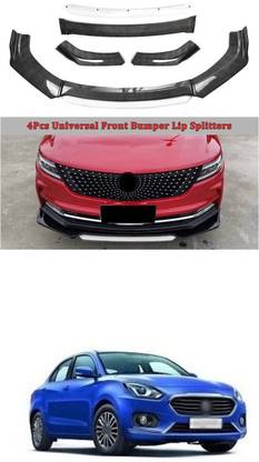 XZRTZ Car Front Bumper Spoiler Splitter Body Kit Side Skirt Front Bumper Guard 947 Matte, Glossy Maruti Swift Dzire Front Garnish