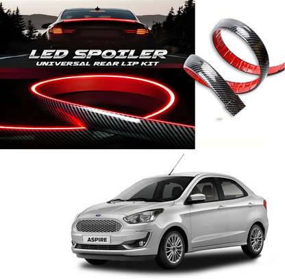 Auto Lovers Led Spoiler Rear Tail Spoiler Brake Light Strip for Ford Aspire Car Spoiler