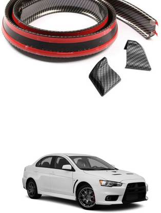 PROEDITION Rear Strip Splitter Spoiler Side Skirt Rubber Carbon FiberFor Lancer Car Spoiler
