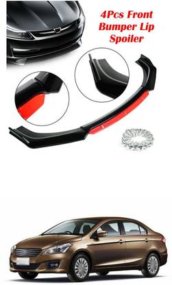XZRTZ Car Front Bumper Spoiler Splitter Body Kit Side Skirt Front Bumper Guard 680 Matte, Glossy Maruti Ciaz Front Garnish