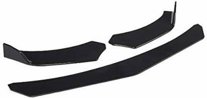 Auto MT ABS-3pcs Car Universal Black Front Bumper Spoiler Lip Chin Up Body Kit Splitter Car Spoiler