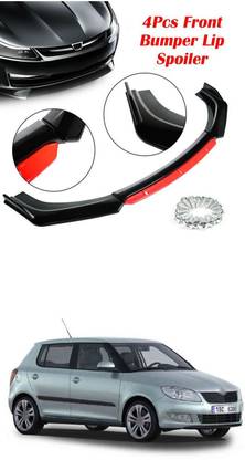 XZRTZ Car Front Bumper Spoiler Splitter Body Kit Side Skirt Front Bumper Guard 716 Matte, Glossy Skoda Fabia Front Garnish