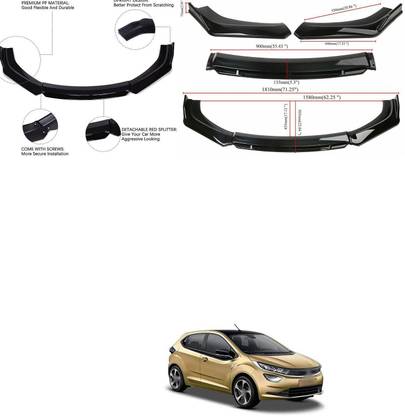 XZRTZ Car Front Bumper Spoiler Splitter Body Kit Side Skirt Front Bumper Guard 209 Matte, Glossy Tata Universal For Car Front Garnish