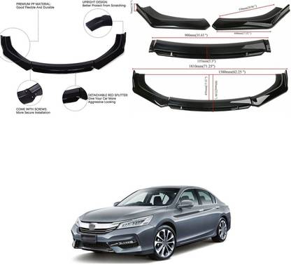 XZRTZ Car Front Bumper Spoiler Splitter Body Kit Side Skirt Front Bumper Guard 19 Matte, Glossy Honda Accord Front Garnish