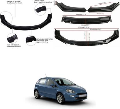 XZRTZ Car Front Bumper Spoiler Splitter Body Kit Side Skirt Front Bumper Guard 56 Matte, Glossy Fiat Punto Front Garnish