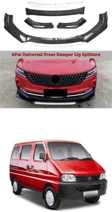 XZRTZ Car Front Bumper Spoiler Splitter Body Kit Side Skirt Front Bumper Guard 939 Matte, Glossy Maruti Eeco Front Garnish