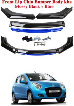 XZRTZ Car Front Bumper Spoiler Splitter Body Kit Side Skirt Front Bumper Guard 417 Matte, Glossy Maruti A-Star Front Garnish