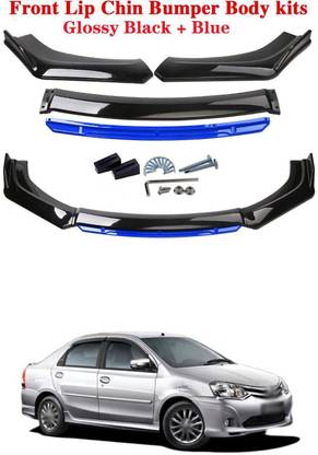 XZRTZ Car Front Bumper Spoiler Splitter Body Kit Side Skirt Front Bumper Guard 496 Matte, Glossy Toyota Etios Front Garnish