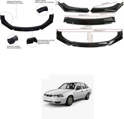 XZRTZ Car Front Bumper Spoiler Splitter Body Kit Side Skirt Front Bumper Guard 46 Matte, Glossy Daewoo Cielo Front Garnish