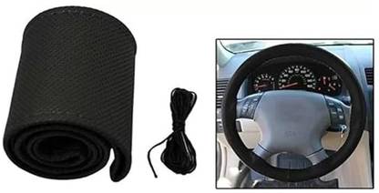 Etradezone Hand Stiched Steering Cover For Universal For Car Universal For Car