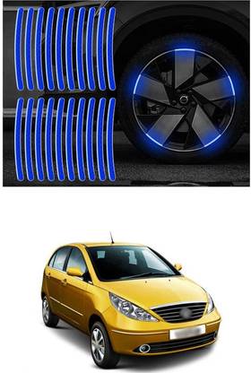 LOVMOTO Universal Car Wheel Rim Decorative Warning Stripe Stickers 473 5 mm x 5 m Silver Reflective Tape