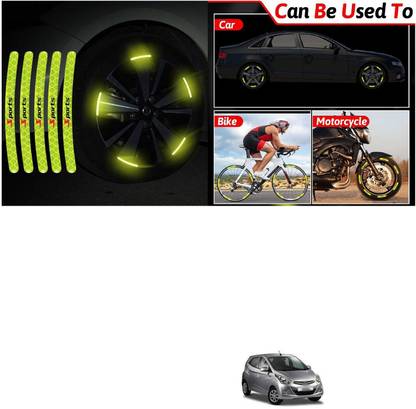PROEDITION Universal for vehicle Reflective Wheel Rim Stripe Decal Sticker 595 6 mm x 6 m Green Reflective Tape