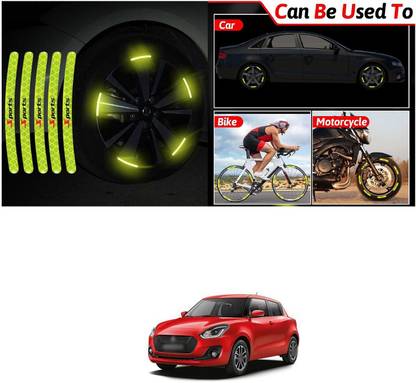 PECUNIA Universal for vehicle Reflective Wheel Rim Stripe Decal Sticker 658 6 mm x 6 m Green Reflective Tape