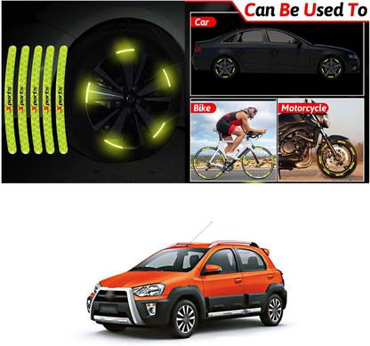 PROEDITION Universal for vehicle Reflective Wheel Rim Stripe Decal Sticker 539 6 mm x 6 m Green Reflective Tape