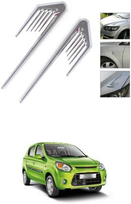autoformonix Car Fender Bumper Side Wing Intake Flow Badge Stickers for Alto Chrome Maruti Alto Side Garnish