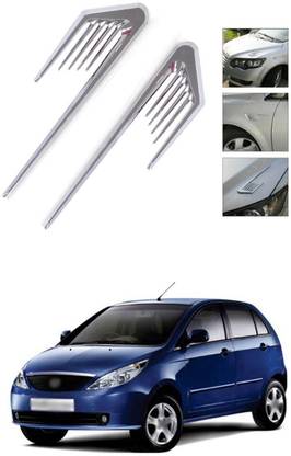autoformonix Car Fender Bumper Side Wing Intake Flow Badge Stickers for Tata Indica Chrome Tata Indica Side Garnish