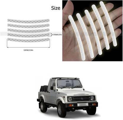 PECUNIA Universal for vehicle Reflective Wheel Rim Stripe Decal Sticker 392 6 mm x 6 m Silver Reflective Tape