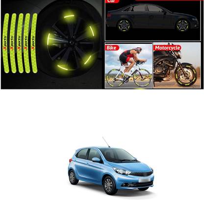 XZRTZ Wheel Rim Stripe Decal Sticker for Car Motorcycle Bike TIAGO EV 9 mm x 9 m Green Reflective Tape