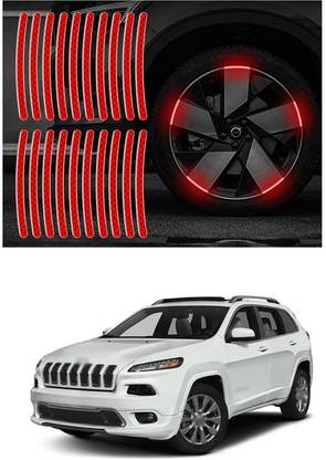 LOVMOTO Universal Car Wheel Rim Decorative Warning Stripe Stickers 785 5 mm x 5 m Red Reflective Tape