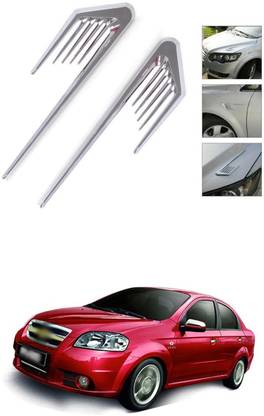 autoformonix Car Fender Bumper Side Wing Intake Flow Badge Stickers for Chevrolet Aveo Chrome Chevrolet Aveo Side Garnish