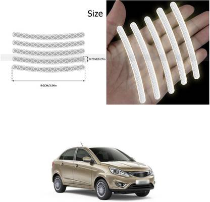 PROEDITION Universal for vehicle Reflective Wheel Rim Stripe Decal Sticker 489 6 mm x 6 m Silver Reflective Tape