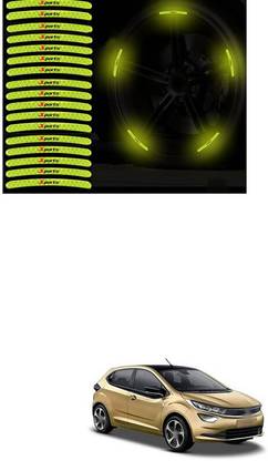 LOVMOTO Universal Car Wheel Rim Decorative Warning Stripe Stickers 725 5 mm x 5 m Green Reflective Tape