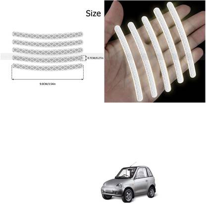 PECUNIA Universal for vehicle Reflective Wheel Rim Stripe Decal Sticker 385 6 mm x 6 m Silver Reflective Tape