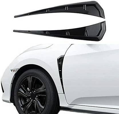 AutoBizarre Car Styling Decorative Black Fender Side Vents Air Flow Duct Stickers - Set of 2 Side Scoop
